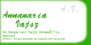 annamaria vajsz business card